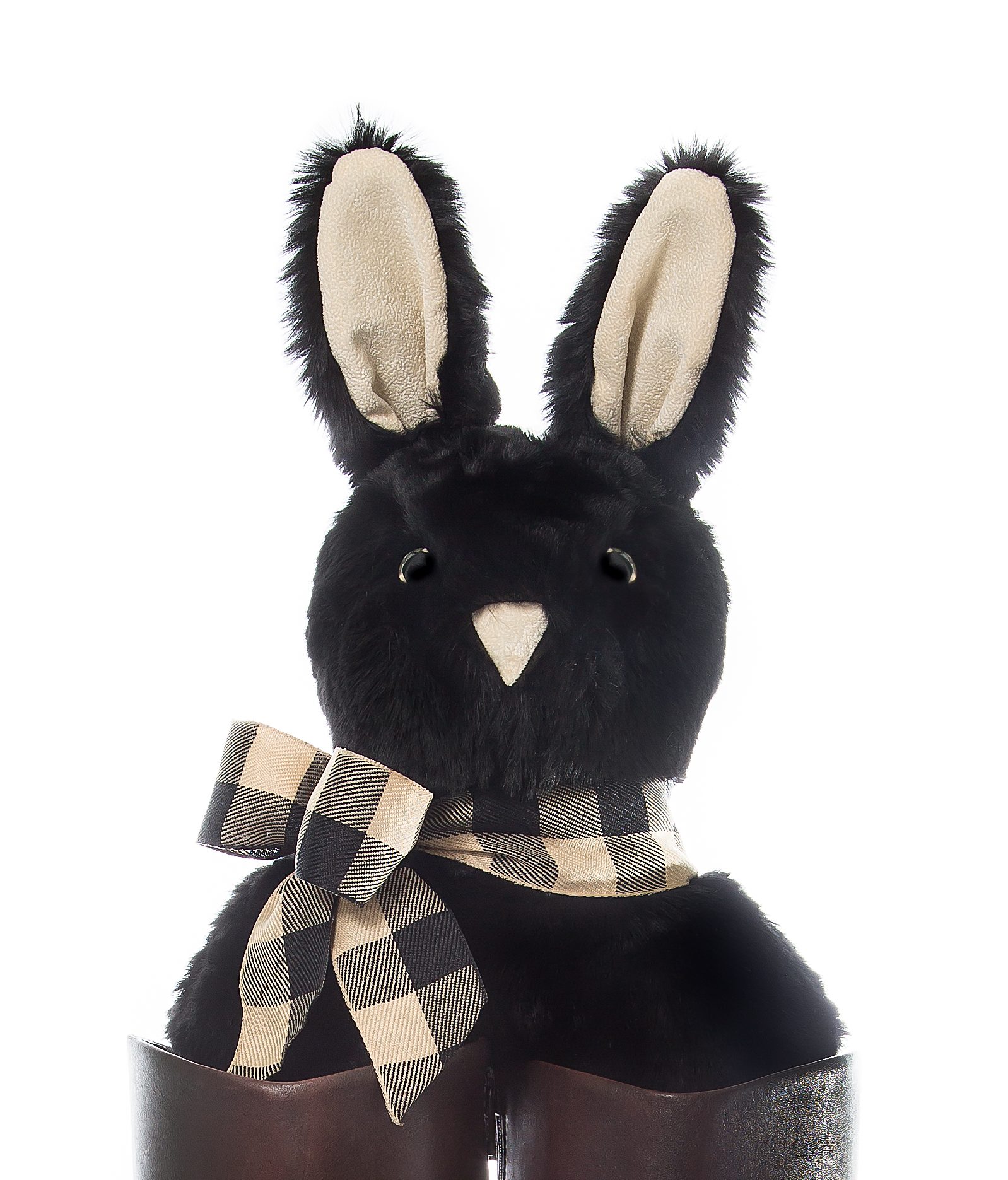 black bunny stuffed animal